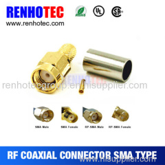 golden RP male SMA connector reverse polarity connector without pin