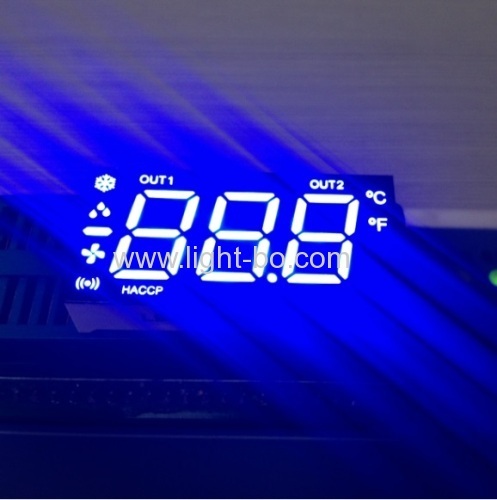 Benutzerdefinierte ultra blau 3 1/2 stellige LED 7-Segment-Anzeige für die Kälteanzeige