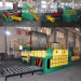 Hydraulic balerwith metal block into cube machine