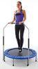 Mini Fitness Trampoline 38 inch Handrail Fitness Workout Cardio Gym Indoor Safe