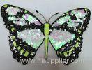 Fabric Sequin Embroidery Butterfly Appliques Mesh For Various Dress