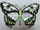 Fabric Sequin Embroidery Butterfly Appliques Mesh For Various Dress