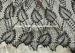 Leaf Shape Black Polyester Water Soluble Lace Fabirc 50 Inch For Textile