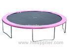 Kids Outside Bungee Jumpking Spring Big Jump Trampoline Red and Pink