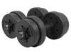 Black 15kgs Power GYM Equipment Rubber Fitness Dumbbell Set