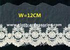 Net Dress Patterned Embroidered Lace Fabric Colorfast For Wedding Dresses