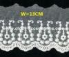 5&quot; Insertion Cotton Scalloped Edge Lace Trim Small Flower For Silk Blouse