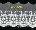 5" Insertion Cotton Scalloped Edge Lace Trim Small Flower For Silk Blouse