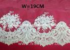 10" Wide Scalloped Embroidered Lace Fabric Bridal For Wedding Dresses