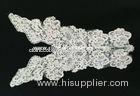 Embroidered Wide Lacy Collar Bridal Applique 100% Cotton With Polymide Net Mesh