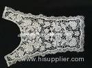Embroidered Flower Lace Trim / 33cm Polymide White Lace Neck Collar