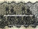 10 " Knitted Flower Beaded Eyelash Lace Trim Black With Drop - Shaped