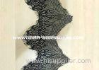Polyester Black Scalloped Lace Trimmed / Custom Mesh Lace Ribbon Trim Colorfast