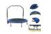 Foldable Indoor Mini Trampoline 40" Outdoor Workout Handrail Bar Backyard Jump Cardio