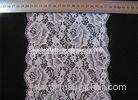 Polyester Cord Stretchy Lace Fabric Comfortable For Lingerie Trimmings