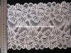 10 Inch V - Neckline Floral JacquardLace Fabric Trim With Spandex Mesh