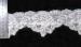 3" Knitted Champagne Elastic Lace Fabric / White Nylon Lace Trim For Sewing