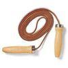 Crossfit Series Fitness Exercise Jump Rope with Leather Rope and Wooden Handle