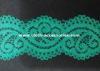 Embroidery Mint Green Nylon Lace Fabric Dress Double Sided With Customer Logo