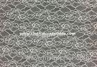 60" Voile Corded Nylon Lace Fabric High Tenacity For Women Dress SGS / INTERTEK