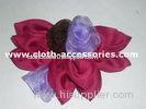 Fashion Handmade ChiffonFlower Corsage With Black / Red / Purple Mixed