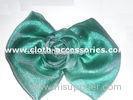 Ribbon Large Flower Corsage For Men / Prom Fabric Flower Brooch Polyester Voil