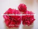 3" Rose Wedding Fabric Flower Corsage Shinning Red Polyester Satin