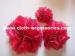 3" Rose Wedding Fabric Flower Corsage Shinning Red Polyester Satin