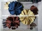 Big Blue And Yellow Silk Fabric Flower Corsage Polyester Satin SGS / BV / ITS