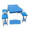 Portable Outdoor Folding Camping Picnic Table with 4 Seats Steel + ABS