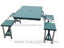 4 Seats Green Picnic Table Outdoor Camping Equipment For Garden Yard Suitcase