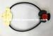 Black And Red Resin Beaded Necklace / 11 Inch Beaded Handmade Necklace