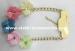 Resin CrystalHandmade Beaded Necklaces 10 Inch With Five Flowers