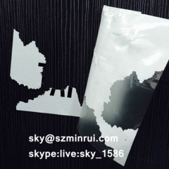 Black Custom Printing Waterproof Eggshell Paper Labels OEM Waterproof Destructible Eggshell Label Sticker
