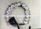 Wedding Rose Pink Handmade Beaded Necklaces 38G Floral Sequin Shape