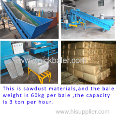 Sawdust rice husk baler machine
