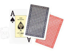 Spanish Fournier 2826 Plastic Gambling Props Playing Cards Blue Red 2 Decks