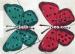 Satin Butterfly Clothing Appliques Embroidery With Rhinestone Stitched