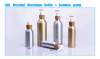 Aluminum lotion bottle with pump