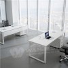 Solid White Office Desk