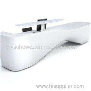 White Solid Surface Recption Counters