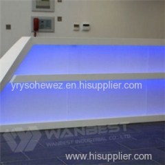 Blue Led Lighting Reception Desk