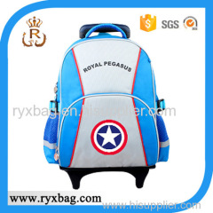 Waterproof backpack trolley school bag with wheel