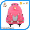 Kids cute trolley school wheel backpack bag