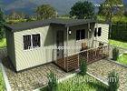 Flat Packed Prefab Bungalow Houses with PVC / Gypsum Board Ceiling Panel