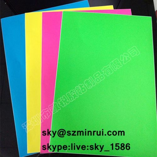 destructive sticker paper/colorful adhesive destructive label paper/colorful destructive paper