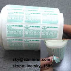 tamper evident easy broken label/repair warranty sticker/custom tamper evident sticker