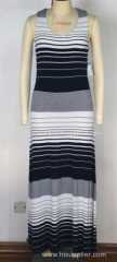 Lady's stripe long dress