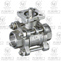 3PC Threaded ball valve