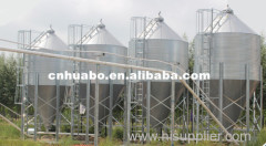 Huabo galvanized sheet grain silo for poultry farming equipment